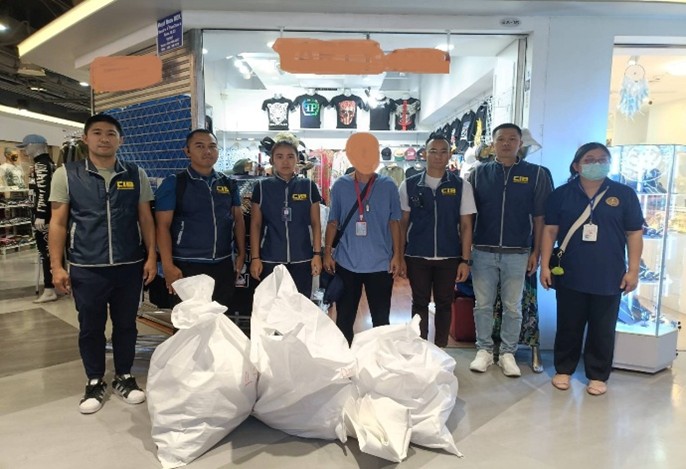 การปราบปรามสินค้าละเมิดทรัพย์สินทางปัญญาศูนย์การค้า