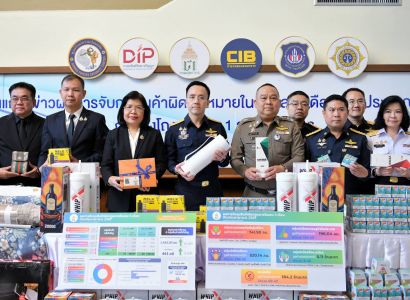 กรมทรัพย์สินทางปัญญา ผนึกกำลัง กรมศุลกากร ทำงานเชิงรุก โชว์ผล 3 เดือน จับกุม “สินค้าละเมิดเครื่องหมายการค้าและลิขสิทธ์” กว่า 708 ล้านบาท